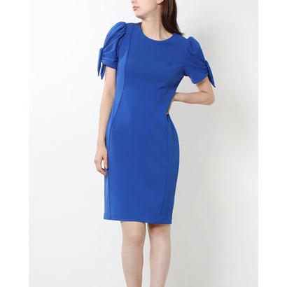 カルバン クライン Calvin Klein パフ袖がフェミニンなリトルブラックドレス （ブルー）｜詳細画像