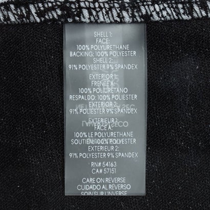 カルバン クライン Calvin Klein ブラックフェークレザートップの異素材ミックスミディー丈ワンピース （ブラック）｜詳細画像