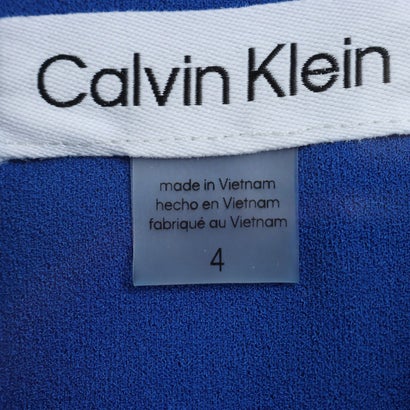 カルバン クライン Calvin Klein ブルーxネイビーのスタイリッシュなバイカラーワンピース （ブルー）｜詳細画像