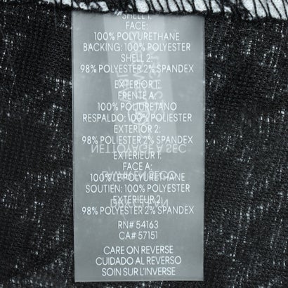 カルバン クライン Calvin Klein フェイクレザートップ 千鳥格子 フレアスカートドッキングワンピース （ブラック）｜詳細画像