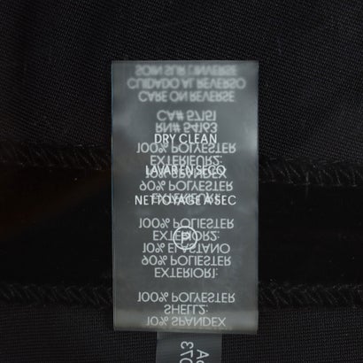 カルバン クライン Calvin Klein プリーツ袖がお洒落なブラックベルベットワンピース （ブラック）｜詳細画像