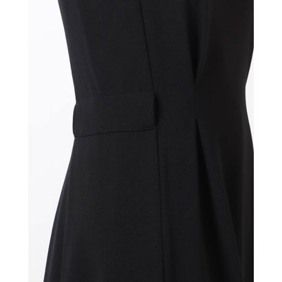 カルバン クライン Calvin Klein フェークレザーベルトリボンがお洒落なリトルブラックドレス （ブラック）｜詳細画像