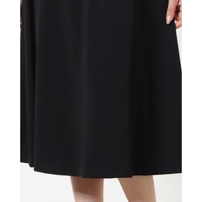 カルバン クライン Calvin Klein フェークレザーベルトリボンがお洒落なリトルブラックドレス （ブラック）｜詳細画像