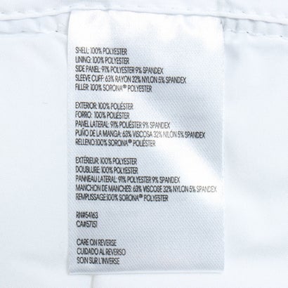 カルバン クライン Calvin Klein ホワイトにブラックトリムがお洒落なエコな中綿パフコート （ピンク）｜詳細画像