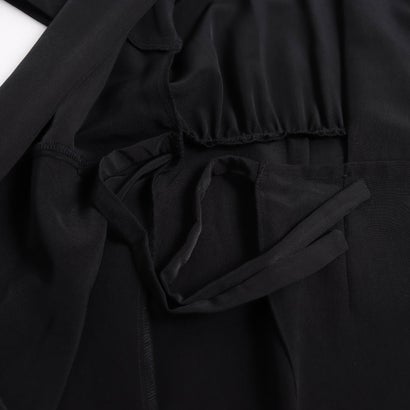 カルバン クライン Calvin Klein サイドタイでお洒落なブラックラップワンピース （ブラック）｜詳細画像