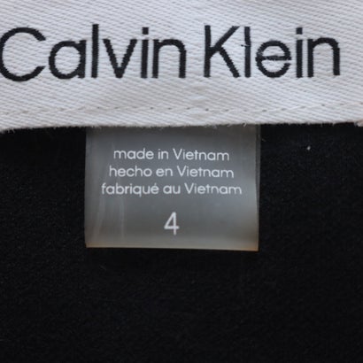 カルバン クライン Calvin Klein ☆$134 シフォンラッフル袖タイトワンピース （ブラック）｜詳細画像