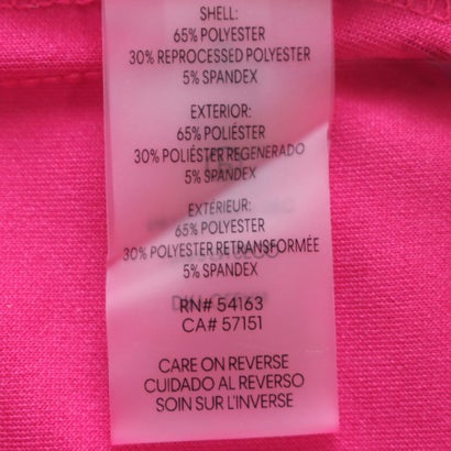 カルバン クライン Calvin Klein ☆パフショルダーシャツ袖Vネックタイトワンピース （ピンク）｜詳細画像