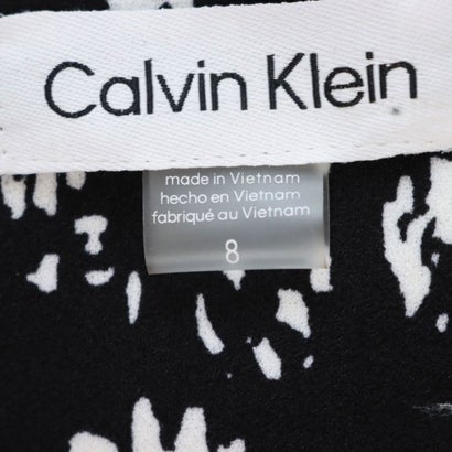 カルバン クライン Calvin Klein 【訳あり商品】 ビースリーブ フローラル フレアワンピース （ブラック）｜詳細画像