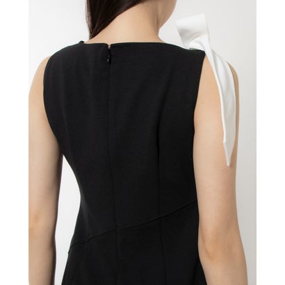カルバン クライン Calvin Klein 肩のリボンがアクセントのワンピース （ブラック）｜詳細画像