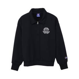 スウェット トレーナー 子供服 ハーフジップ キッズ 女の子 ガールズ HALF ZIP SWEATSHIRT CK-BS006 （ブラック(090)）