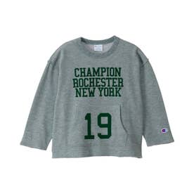 スウェット シャツ 子供服 キッズ 男の子 ボーイズ クルーネック CREW NECK SWEATSHIRT CK-C011 （グリーン(540)）