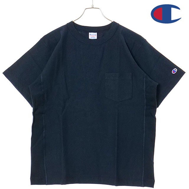 REVERSE WEAVE SHORT SLEEVE POCKET T-SHIRT ネイビー [C3-Z319 SS25] （ネイビー）