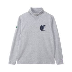 ゴルフ ウェア シャツ メンズ タートルネック LS TURTLE NECK SHIRT ブラック オフホワイト グレー 黒 C3-AG405 （オックスフォードグレー(070)）