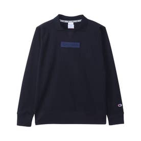 ゴルフ ウェア ポロシャツ メンズ LS POLO SHIRT ブラック オフホワイト ネイビー 黒 C3-AG408 （ネイビー(370)）