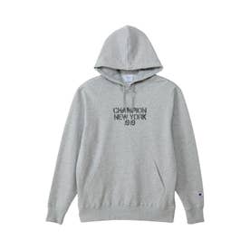 パーカー スウェット プルオーバー メンズ フーテッド ベーシック HOODED SWEATSHIRT ブラック グレー 黒 C3-C119 （オックスフォードグレー(070)）