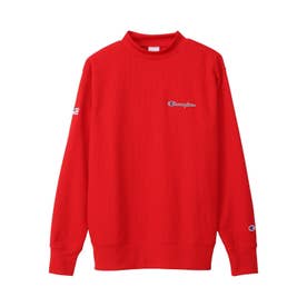 シャツ 長袖 モックネック ゴルフウェア メンズ 速乾 UVカット ストレッチ 通気性 軽量 スポーツ ジム C3-CG404 （レッド(940)）