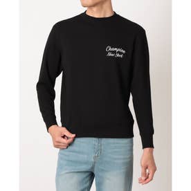 メンズ スウェットトレーナー CREW NECK SWEATSHIRT  C8-E022 （ブラック）