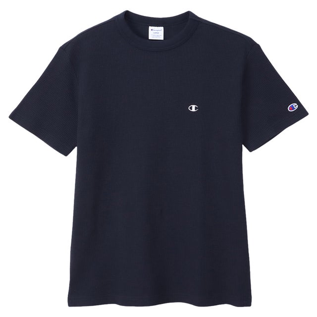 Tシャツ 半袖 メンズ ベーシック SHORT SLEEVE T-SHIRT ブラック ホワイト グレー ネイビー 黒 白 C3-Z342 （ネイビー(370)）