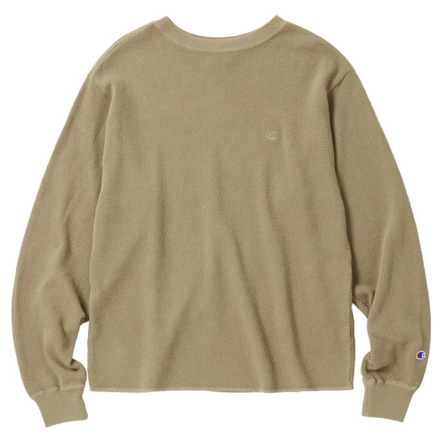 カーディガン メンズ 無地 ヘビーウェイト LONG SLEEVE T-SHIRT オフブラック キャメル グリーン C8-B405 （ローレルグリーン(659)）