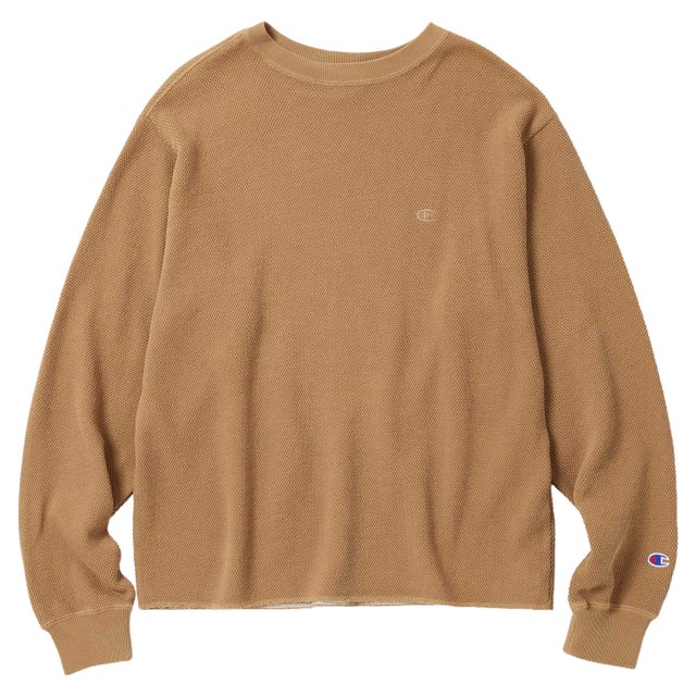 カーディガン メンズ 無地 ヘビーウェイト LONG SLEEVE T-SHIRT オフブラック キャメル グリーン C8-B405 （キャメル(765)）