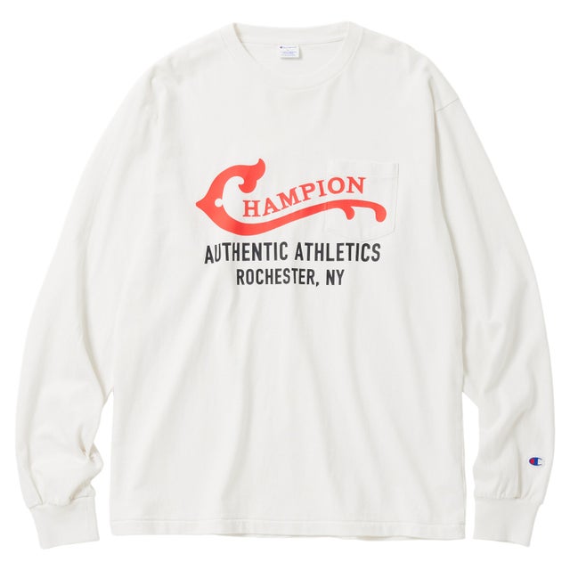 Tシャツ 長袖 ロンT カットソー メンズ ロゴ LONG SLEEVE T-SHIRT オフホワイト グレー ダークネイビー C8-B403 （オフホワイト(020)）