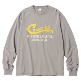 Tシャツ 長袖 ロンT カットソー メンズ ロゴ LONG SLEEVE T-SHIRT オフホワイト グレー ダークネイビー C8-B403 （コールグレー(052)）