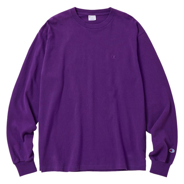 Tシャツ 長袖 ロンT カットソー メンズ アメリカ ヘビーウェイト LONG SLEEVE T-SHIRT C8-B402 （パープル(240)）