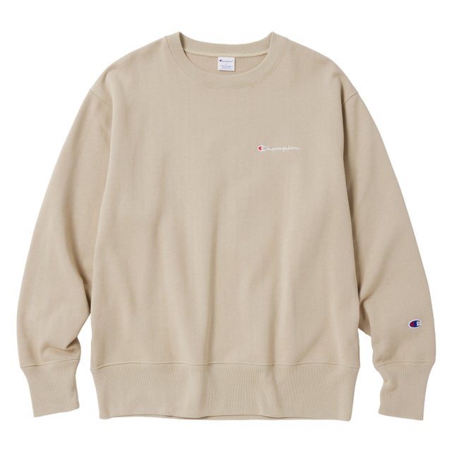 スウェット トレーナー メンズ クルーネック ワンポイント CREW NECK SWEATSHIRT C8-Y005 （ブリーチベージュ(368)）