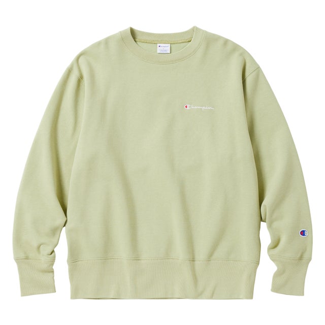 スウェット トレーナー メンズ クルーネック ワンポイント CREW NECK SWEATSHIRT C8-Y005 （グレイッシュグリーン(690)）