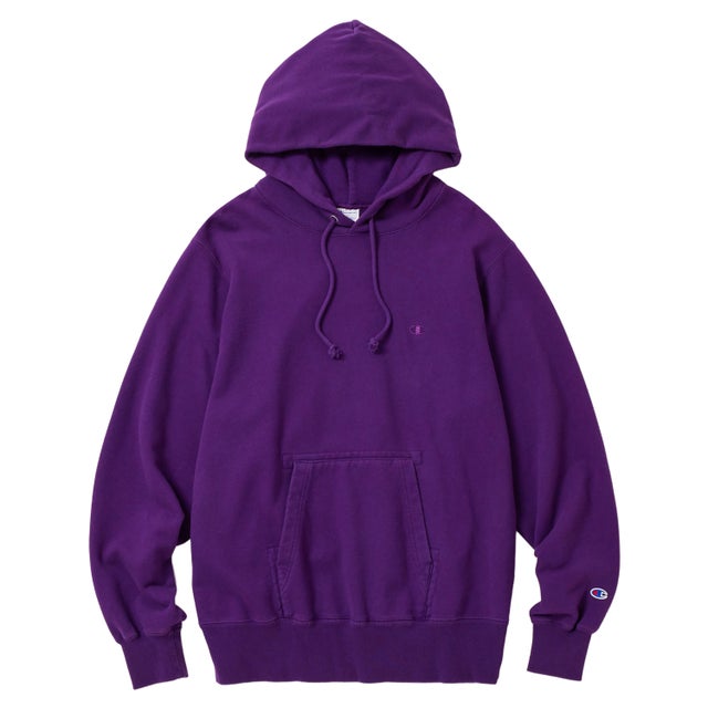 パーカー スウェット プルオーバー メンズ 無地 ヘビーウェイト 裏毛 HOODED SWEATSHIRT C8-B104 （パープル(240)）