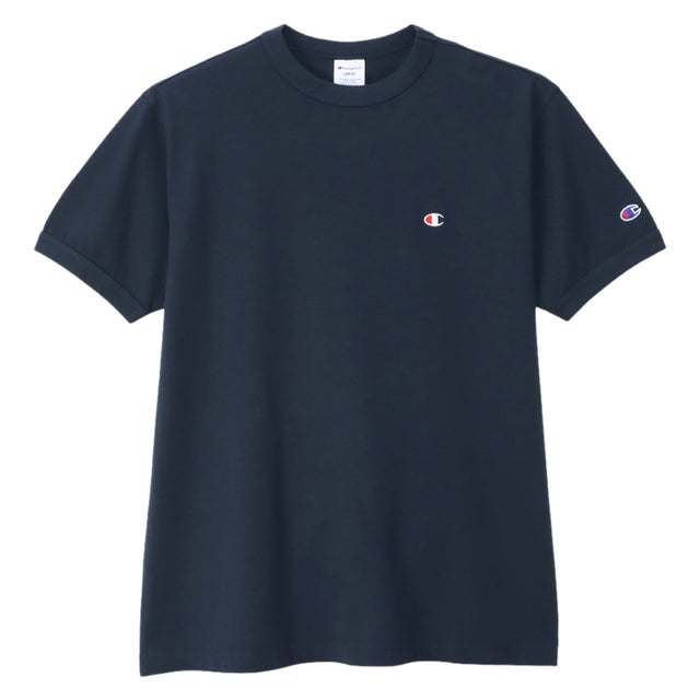 Tシャツ 半袖 メンズ ベーシック SHORT SLEEVE T-SHIRT ブラック ホワイト グレー ネイビー 黒 白 C3-Z359 （ネイビー(370)）