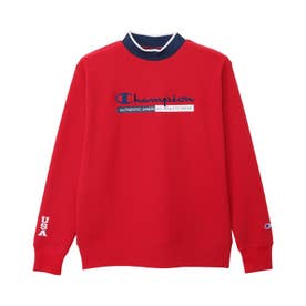 シャツ 長袖 ゴルフウエア メンズ レディース モックネック 速乾 UVカット 通気性 軽量 L/S MOCK NECK C3-BG401 （レッドブリック(962)）