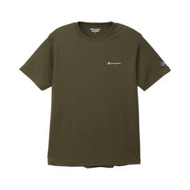 Tシャツ 半袖 メンズ レディース 半袖 丸首 速乾 ストレッチ UVカット 遮熱 スクリプトロゴ SHORT C3-BS324 （オリーブ(655)）