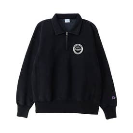 リバースウィーブ スウェット シャツ ハーフジップ メンズ レディース RW HALF ZIP SWEATSHIRT C3-C009  （オフブラック(055)）