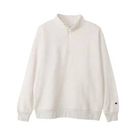 スウェット シャツ ハーフジップ メンズ レディース HALF ZIP SWEATSHIRT グレー オートミール C3-C003  （オートミール(810)）