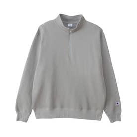 スウェット シャツ ハーフジップ メンズ レディース HALF ZIP SWEATSHIRT グレー オートミール C3-C003  （スレートグレー(075)）