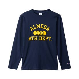 Tシャツ 長袖 ロンT カットソー フットボール メンズ レディース ベーシック LONG SLEEVE T-SHIRT C3-C420 （ネイビー(370)）