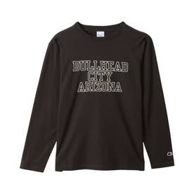 Tシャツ 長袖 ロンT カットソー フットボール メンズ レディース ベーシック LONG SLEEVE T-SHIRT C3-C420 （オフブラック(055)）