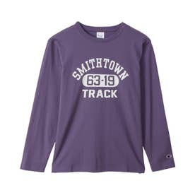 Tシャツ 長袖 ロンT カットソー フットボール メンズ レディース LONG SLEEVE T-SHIRT C3-C422 （ダルパープル(260)）
