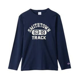 Tシャツ 長袖 ロンT カットソー フットボール メンズ レディース LONG SLEEVE T-SHIRT C3-C422 （ネイビー(370)）