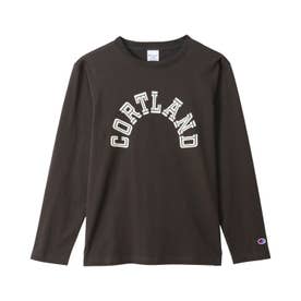 Tシャツ 長袖 ロンT カットソー フットボール メンズ レディース LONG SLEEVE T-SHIRT C3-C422 （オフブラック(055)）