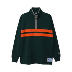 Tシャツ 長袖 ロンT カットソー フットボール メンズ レディース ハーフスナップ HALF SNAP LS T-SHIRT C3-C413 （ダークグリーン(570)）