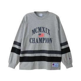 Tシャツ 長袖 ロンT カットソー メンズ リラックス グラフィック ヴィンテージ LONG SLEEVE T-SHIRT C3-C411 （オックスフォードグレー(070)）