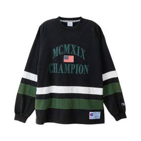 Tシャツ 長袖 ロンT カットソー メンズ リラックス グラフィック ヴィンテージ LONG SLEEVE T-SHIRT C3-C411 （ブラック(090)）