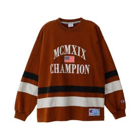 Tシャツ 長袖 ロンT カットソー メンズ リラックス グラフィック ヴィンテージ LONG SLEEVE T-SHIRT C3-C411 （ブラウン(860)）