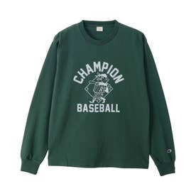 Tシャツ 長袖 ロンT カットソー メンズ ロゴ LONG SLEEVE T-SHIRT C3-C408 （ダークグリーン(570)）