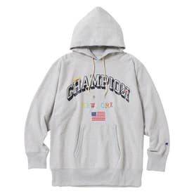 リバースウィーブ パーカー スウェット プルオーバー メンズ レディース フーデッド ロゴ RW HOODED C8-C102 （ライトグレー(030)）