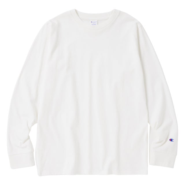 Tシャツ 長袖 ロンT カットソー メンズ レディース 無地 LONG SLEEVE T-SHIRT C8-Y401 （ホワイト(010)）
