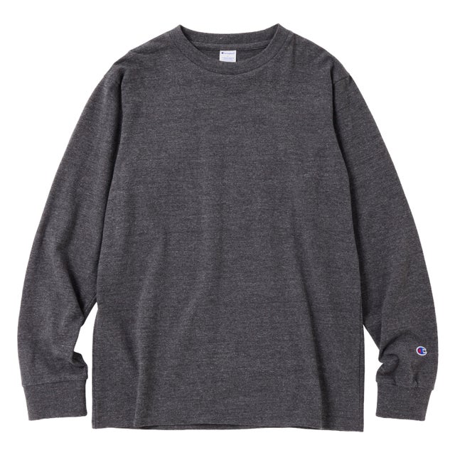 Tシャツ 長袖 ロンT カットソー メンズ レディース 無地 LONG SLEEVE T-SHIRT C8-Y401 （ヘザーチャコール(089)）