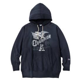 リバースウィーブ パーカー スウェット フルジップ メンズ レディース RW HOODED SWEATSHIRT C8-B102 （ネイビー(370)）